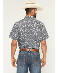 Gibson Trading Co Men's Scenic Route Floral Print Short Sleeve Button-Down Western Shirt