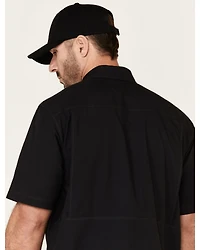 Ariat Men's Solid Black Ventek Outbound Short Sleeve Button-Down Western Shirt - Big