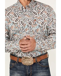 Cinch Men's Paisley Print Long Sleeve Button-Down Western Shirt