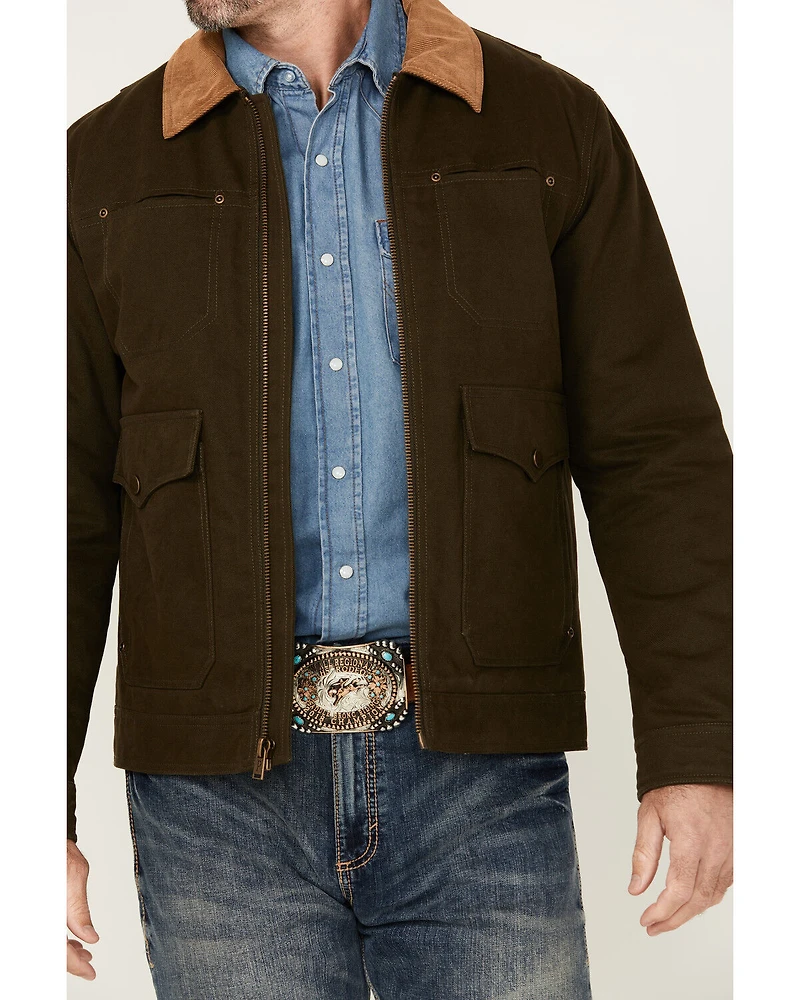 Pendleton Men's Carson City Solid Canvas Lined Zip-Up Jacket