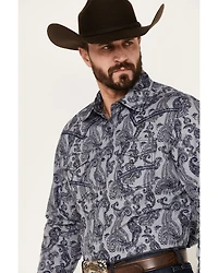 Wrangler Men's Rock 47 Paisley Print Long Sleeve Snap Western Shirt
