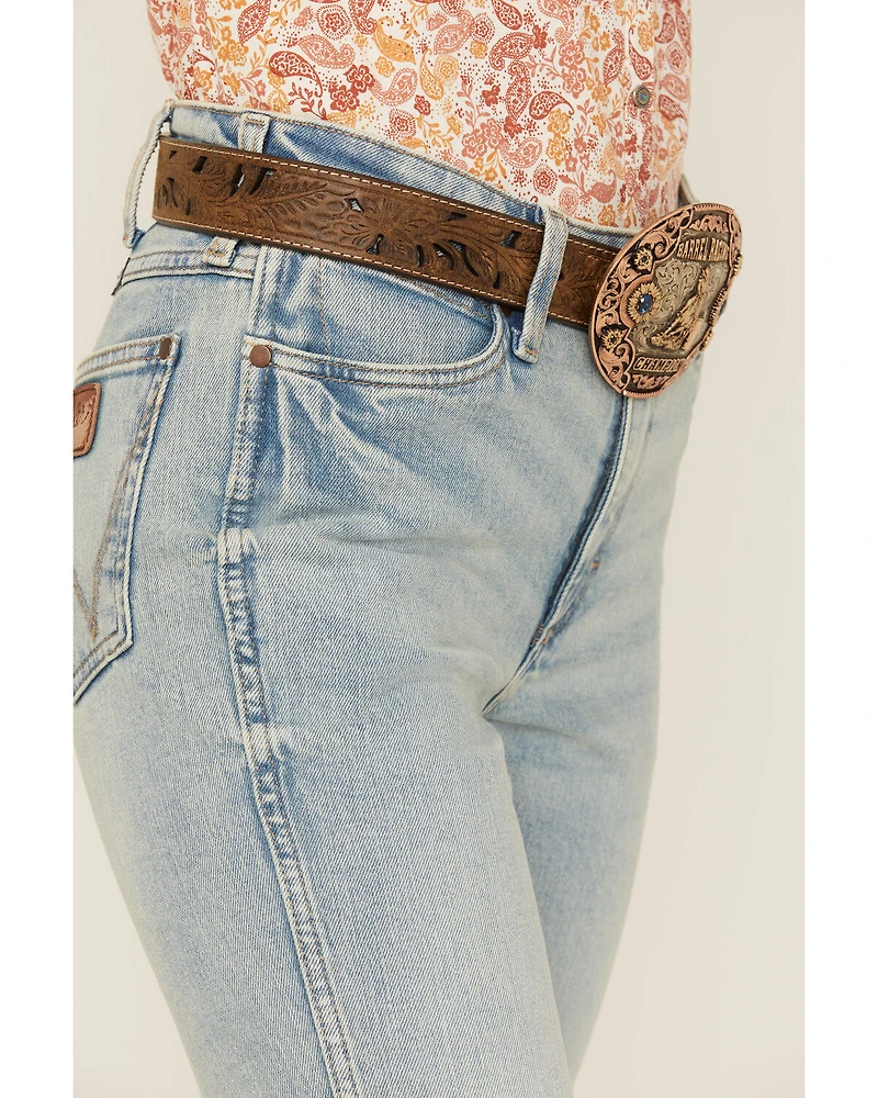 Wrangler Retro Women's Florence Light Wash High Rise Bailey Stretch Trouser Jeans