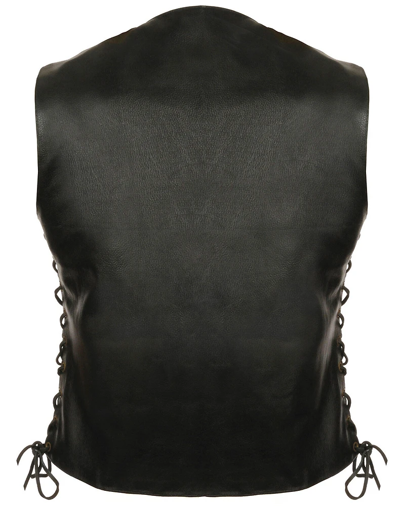 Milwaukee Leather Women's 6 Pocket Side Lace Vest - 5X