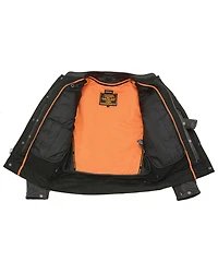 Milwaukee Leather Men's 3X Vented Scooter Zip-Front CoolTec Leather Jacket - Big