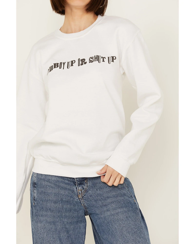 Gina Tees Women's Cowboy Up or Shut Sweatshirt