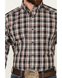 Ariat Men's Nathanael Plaid Print Long Sleeve Button-Down Performance Shirt
