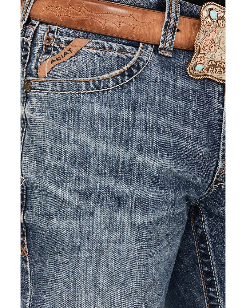 Ariat Men's M5 Weatherford Smokey Medium Wash Straight Rigid Denim Jeans