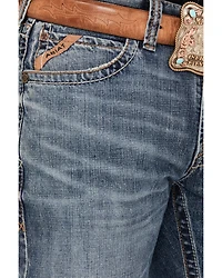 Ariat Men's M5 Weatherford Smokey Medium Wash Straight Rigid Denim Jeans