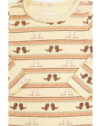 Wrangler Infant Boys' Cowboy Boot Long Sleeve Snap Onesie