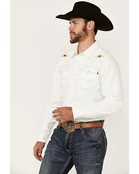 Kimes Ranch Men's Durango Denim Embroidered Long Sleeve Pearl Snap Western Shirt