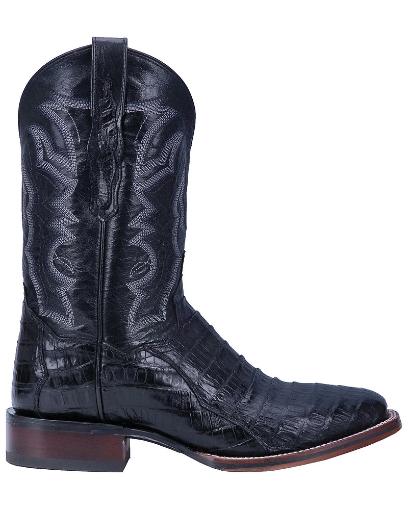 Dan Post Men's Kingsly Exotic Caiman Western Boots - Broad Square Toe