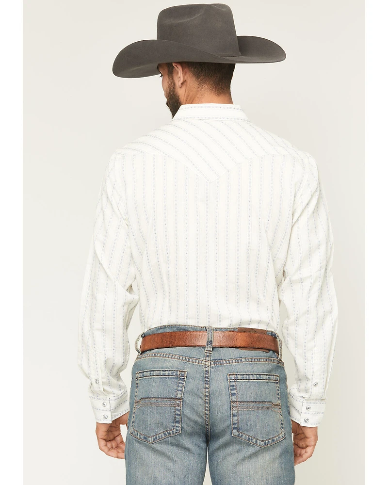 Cody James Men's Wyatt Stripe Print Long Sleeve Snap Western Shirt