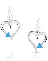 Montana Silversmiths Women's Love Everlasting Opal Crystal Earrings