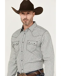 Cody James Men's Seeker Plaid Print Long Sleeve Snap Western Shirt