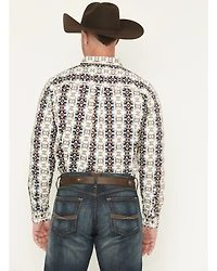 Cody James Men's Wild Prairie Southwestern Print Long Sleeve Button-Down Stretch Western Shirt