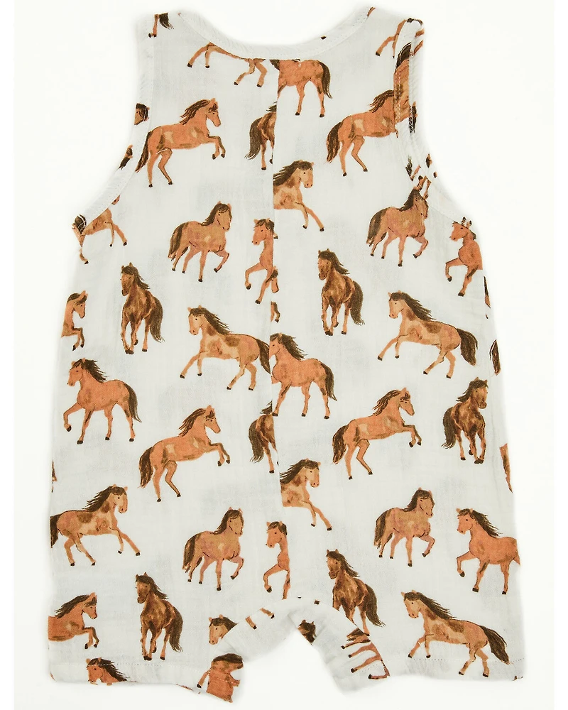 Angel Dear Infant Boys' Horse Shortie Sleeveless Snap Onesie