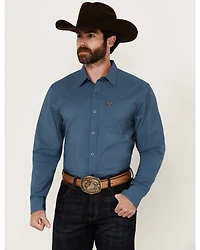 Kimes Ranch Men's Linville Solid Long Sleeve Button-Down Performance Western Shirt