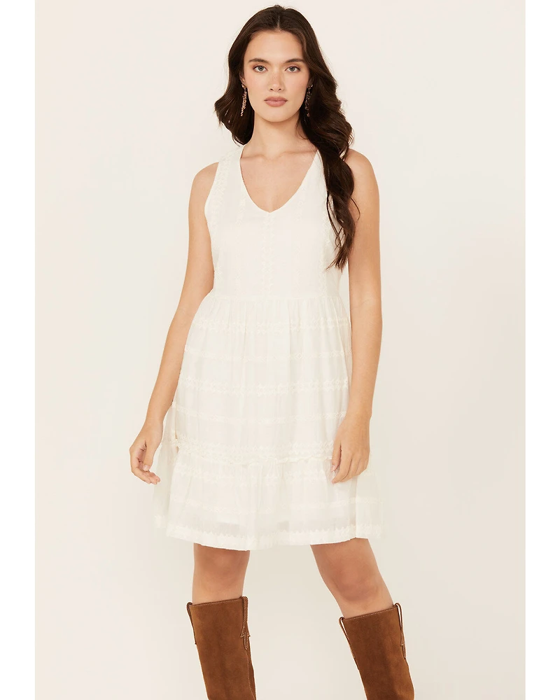 Shyanne Women's Embroidered Sleeveless Mini Dress