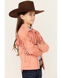 Shyanne Girls' Juniper Faux Suede Fringe Jacket