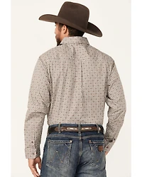 Justin Men's Boot Barn Exclusive Medallion Print Long Sleeve Button-Down Stretch Western Shirt