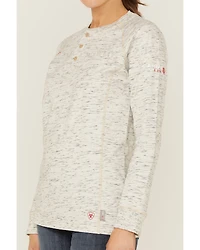 Ariat Women's FR Air Henley Long Sleeve Work Pocket Shirt