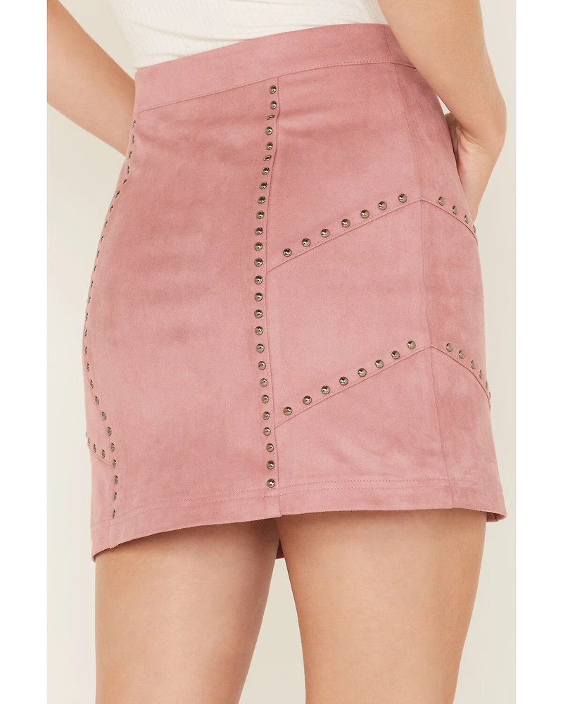 Idyllwind Women's Charlotte Faux Suede Studded Mini Skirt