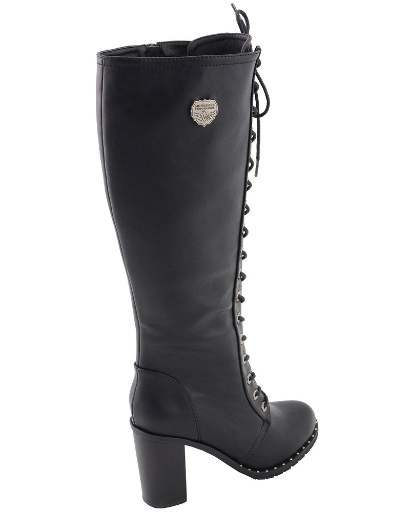 Milwaukee Leather Women's Lace To Toe Boots - Round