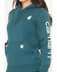 Carhartt Women's Relaxed Fit Midweight Logo Sleeve Graphic Hoodie