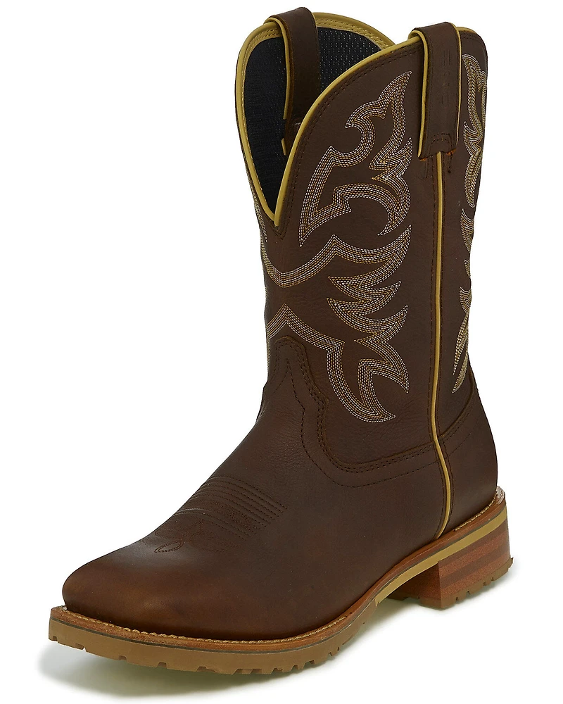 Justin Men's Marshal Whiskey Western Work Boots - Square Toe