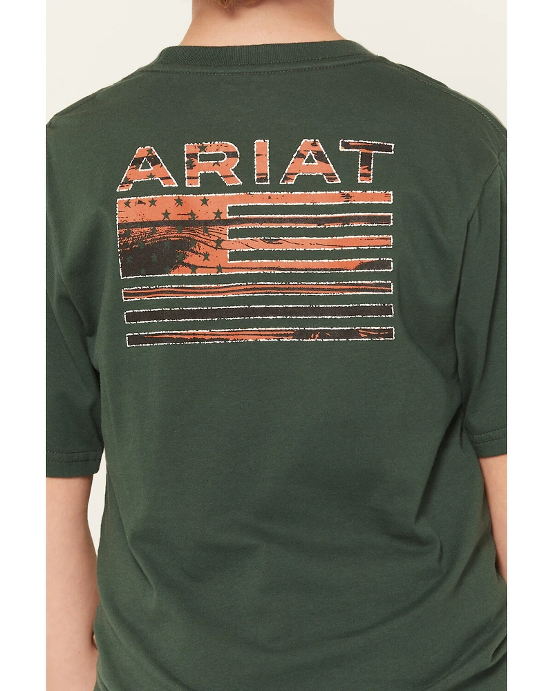 Ariat Boys' Flag Logo Short Sleeve Graphic T-Shirt