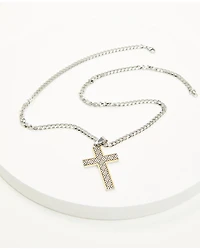 Cody James Men's Two-Tone Textured Cross Necklace