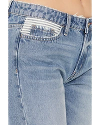 Ceros Women's Mid Rise Rolled Cuffed Capri Jeans