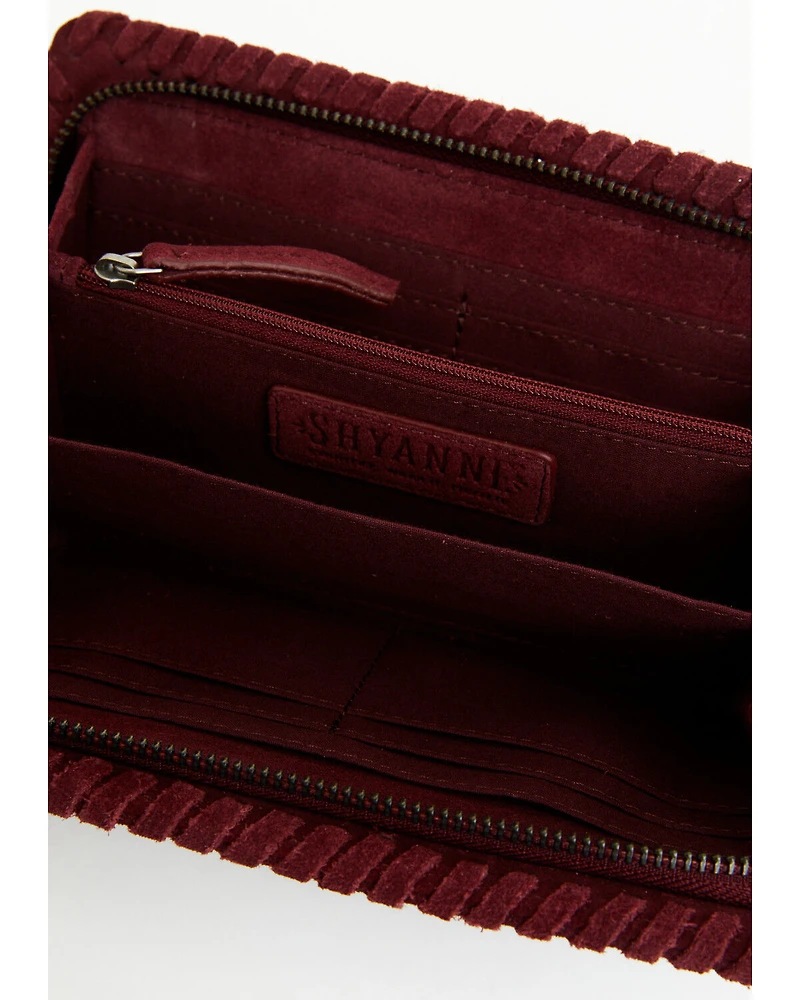 Shyanne Women's Naya Floral Tooled Whipstitch Wristlet Wallet