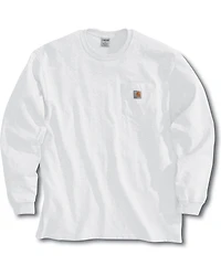 Carhartt Men's Loose Fit Heavyweight Long Sleeve Logo Pocket Work T-Shirt - Tall
