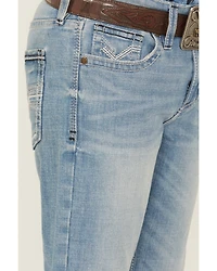 Cody James Boys' Stampede Light Wash Slim Bootcut Comfort Stretch Denim Jeans - Tall