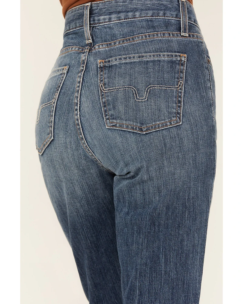 Kimes Ranch Women's Monica Medium Wash Mid Rise Cropped Jeans