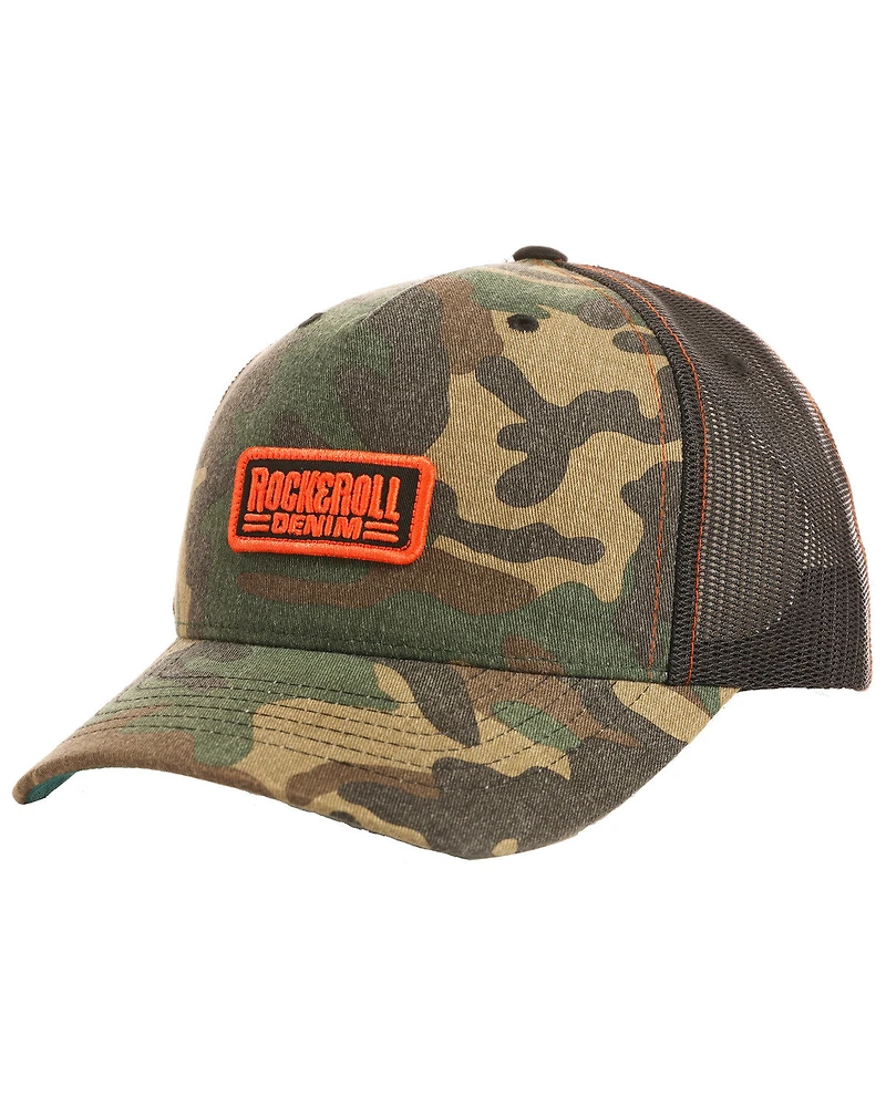 Rock & Roll Denim Men's Camo Print Twill Snap Back Ball Cap