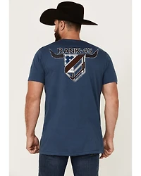 RANK 45® Men's Bull Shield Short Sleeve Graphic T-Shirt