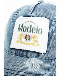 Modelo Women's Logo Distressed Denim Ball Cap