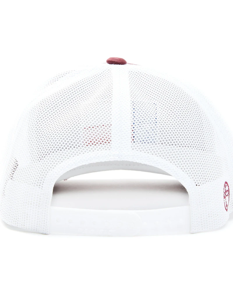 Oil Field Hats' Men's Red & White Texas Flag Patch Mesh-Back Ball Cap