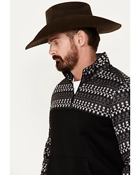 RANK 45® Men's Grove Striped Print 1/4 Zip Pullover