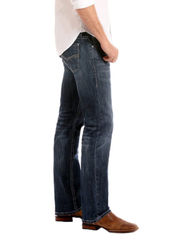 Rock & Roll Denim Men's Small "V" Reflex Revolver Slim Straight Jeans