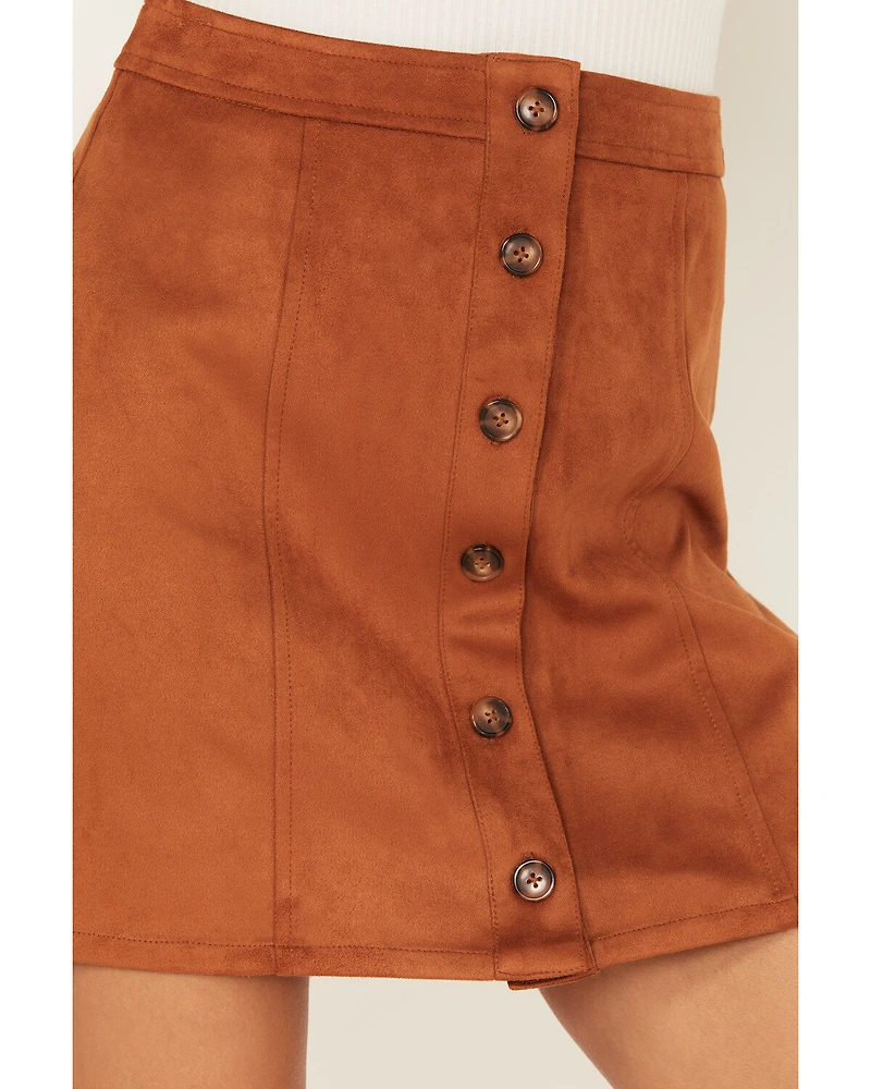 Cleo + Wolf Women's Faux Suede Skirt