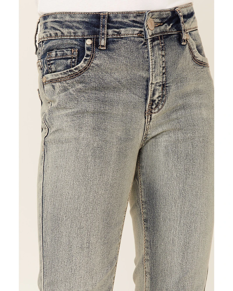 Silver Little Girls' Tammy Bleach Wash Bootcut Jeans