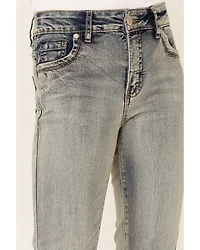 Silver Little Girls' Tammy Bleach Wash Bootcut Jeans