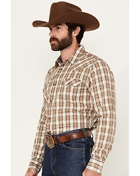Cody James Men's Buck Off Plaid Print Long Sleeve Snap Western Shirt