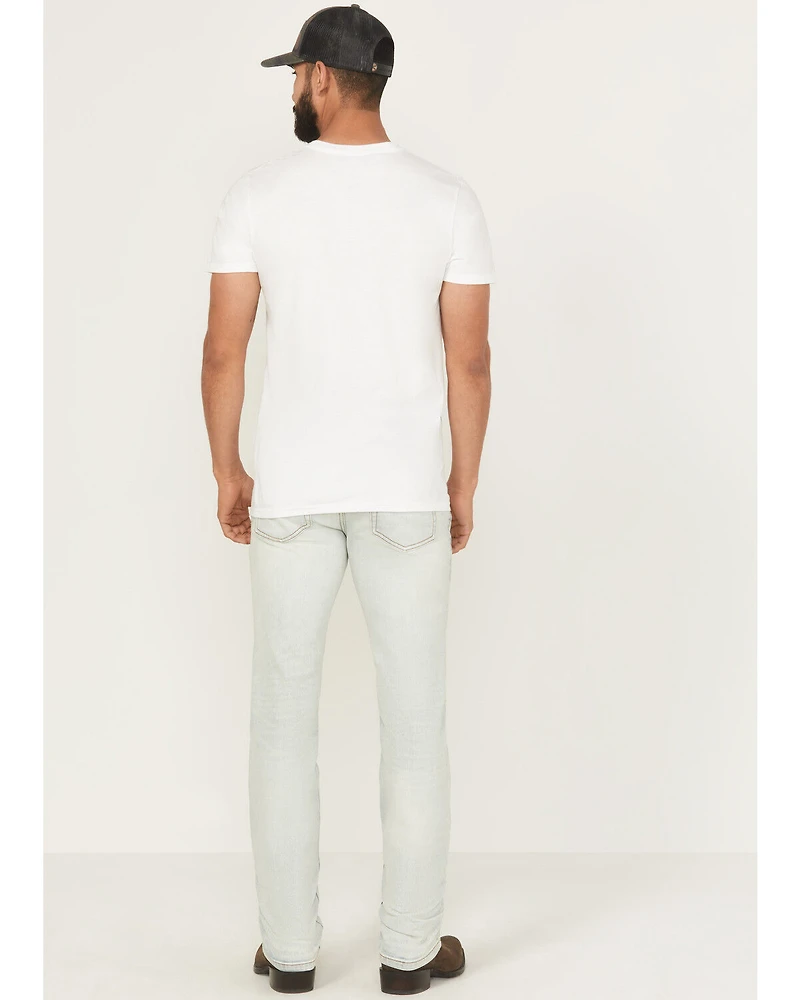 Brothers and Sons Men's Gunsmoke Wash Tucker Slim Straight Stretch Denim Jeans