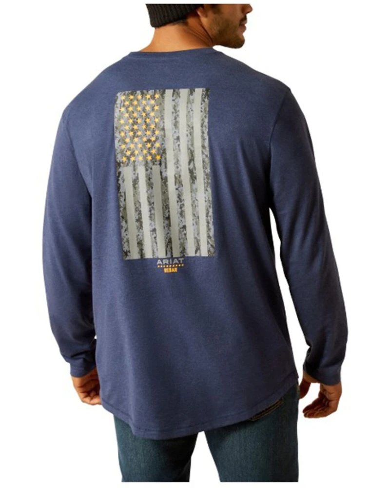 Ariat Men's Rebar Workman Reflective Flag Long Sleeve T-Shirt