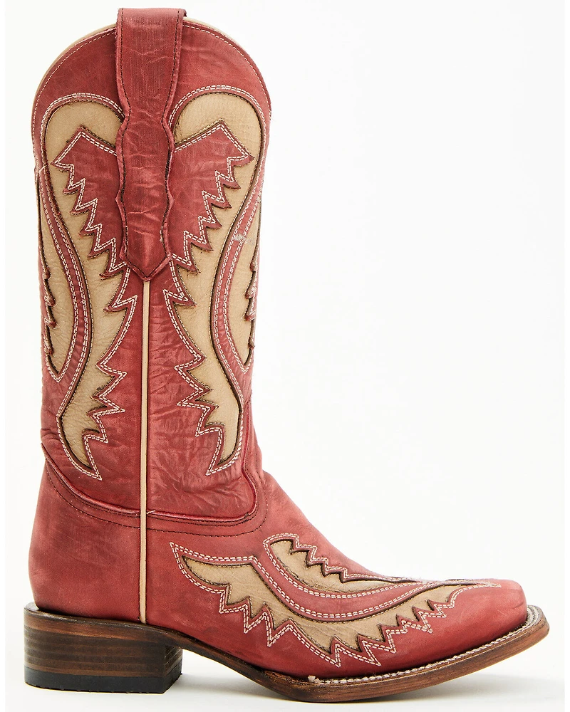Circle G Women's Inlay Western Boots - Square Toe