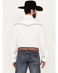 Rock 47 by Wrangler Men's Embroidered Long Sleeve Snap Western Shirt